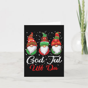 Ki God Jul Uff Da Swedish Merry Christmas Gnome Co Card