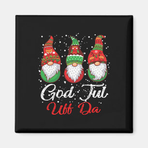 Ki God Jul Uff Da Swedish Merry Christmas Gnome Co Magnet