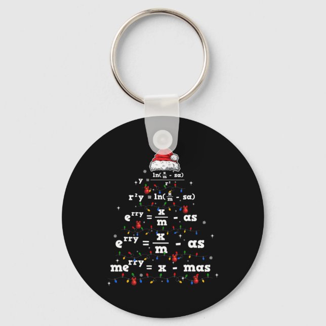 Ki Math Teacher Christmas Matching Costume Math Lo Key Ring (Front)