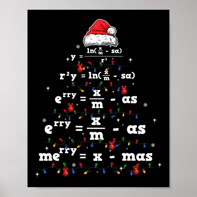 Ki Math Teacher Christmas Matching Costume Math Lo Poster (Front)