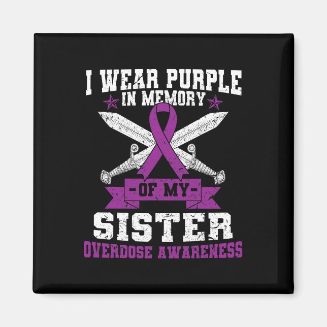 Ki Purple Ribbon Overdose Awareness Month Costume  Magnet (Front)