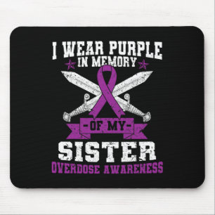 Ki Purple Ribbon Overdose Awareness Month Costume  Mouse Mat