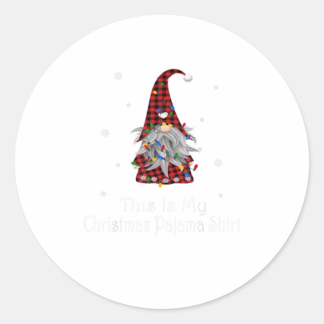 Ki This Is My Christmas Pajama Shirt Gno Classic Round Sticker (Front)
