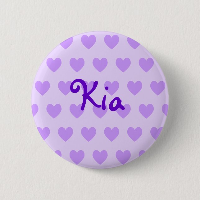 Kia in Purple 6 Cm Round Badge (Front)