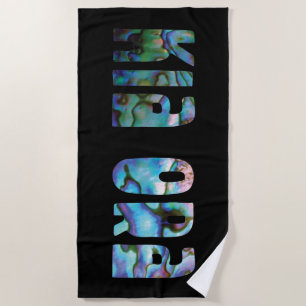KIA ORA KIWI GREETING BEACH TOWEL