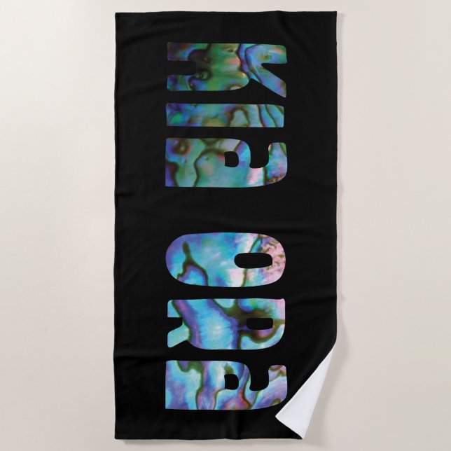 KIA ORA KIWI GREETING BEACH TOWEL (Front)