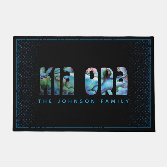 KIA ORA KIWI GREETING DOORMAT (Front)