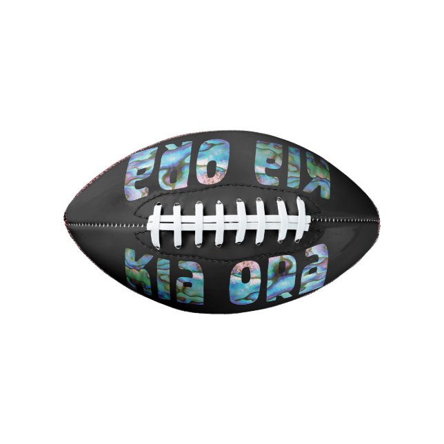 KIA ORA KIWI GREETING PAUA AMERICAN FOOTBALL (Front)