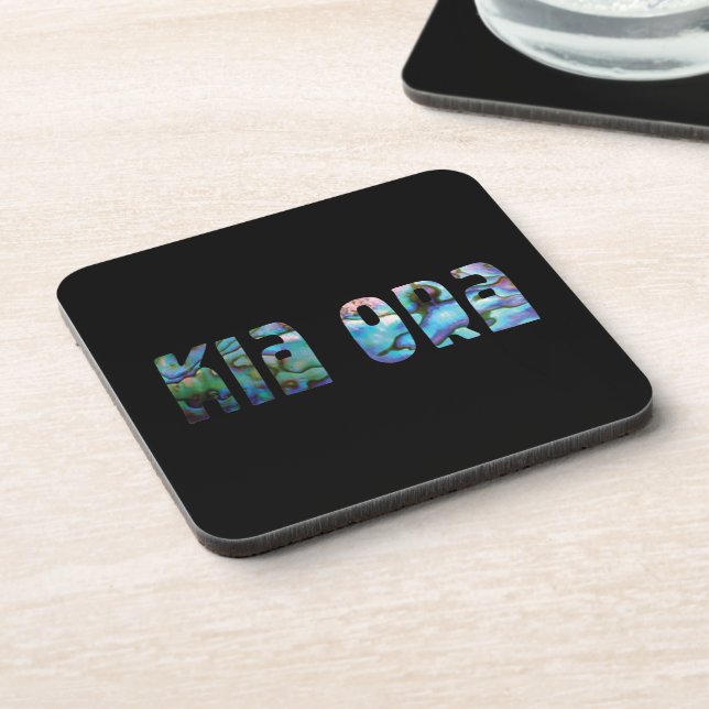 KIA ORA KIWI GREETING STONE COASTER (Left Side)