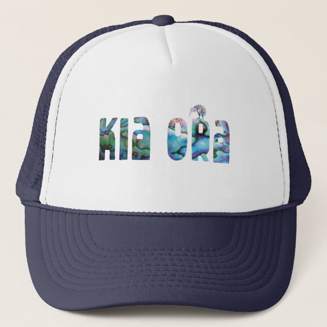 KIA ORA KIWI GREETING TRUCKER HAT (Front)