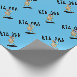 Kia ora Kiwi Te Reo Greeting  Wrapping Paper