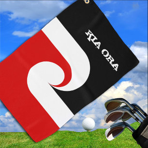 Kia Ora & Maori Flag, New Zealand /Sports, Golf Golf Towel