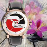 Kia Ora & Maori Flag watch, New Zealand fashion  Watch<br><div class="desc">Watch: Kia Ora & Maori flag - ethnic symbol & national Maori Flag of New Zealand (Tino Rangatiratanga) - love my country,  mothers day,  travel,  holiday,  patriots / sports fans (rugby world)</div>