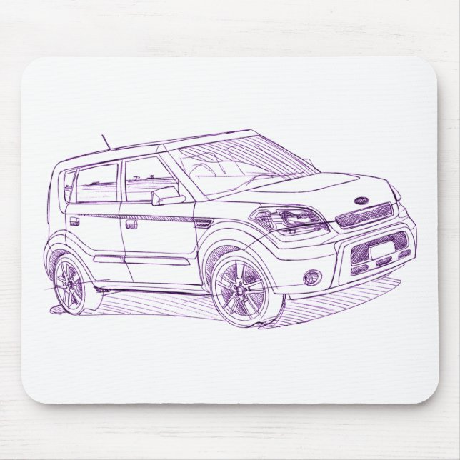 Kia Soul 2008+ Mouse Mat (Front)
