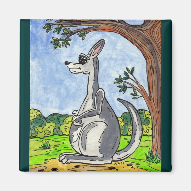Kia the Kangaroo Magnet (Front)