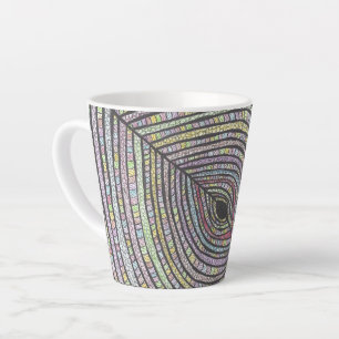 Kian   Colorful Geometric Hand-Drawn Art Latte Mug