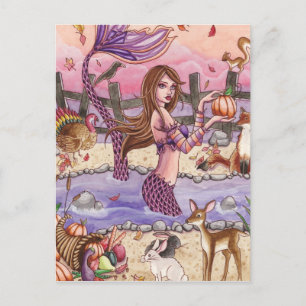 Kiandra - Thanksgiving Mermaid Postcard