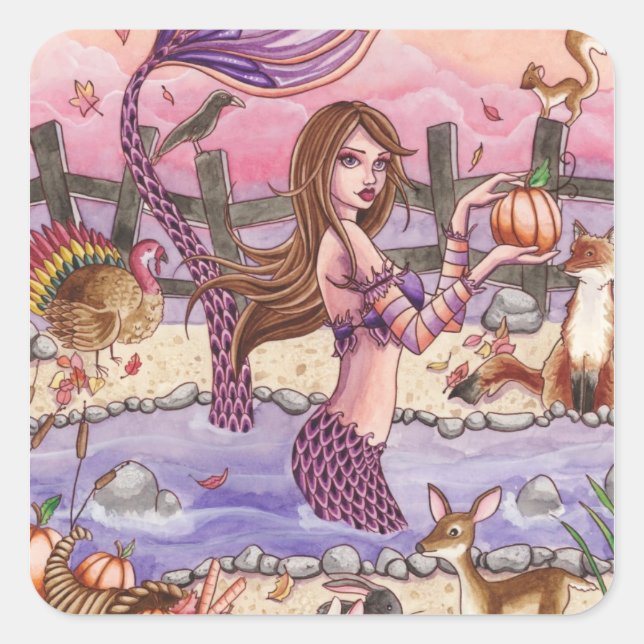 Kiandra - Thanksgiving Mermaid Sticker (Front)