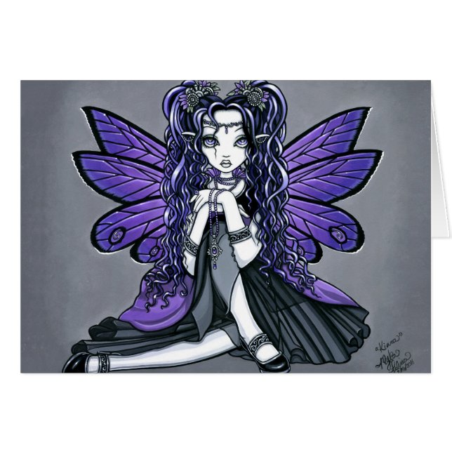 "Kiara" Gothic Butterfly Fairy Princess Card (Front Horizontal)