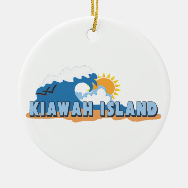 Kiawah Island. Ceramic Tree Decoration (Front)