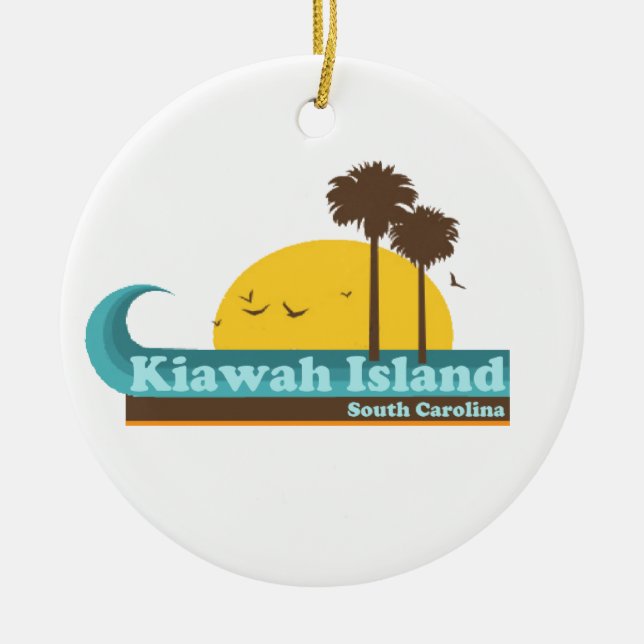 Kiawah Island. Ceramic Tree Decoration (Front)