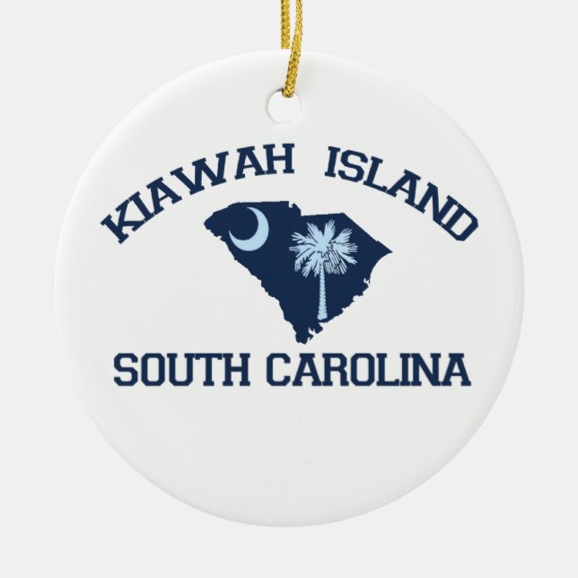 Kiawah Island. Ceramic Tree Decoration (Front)