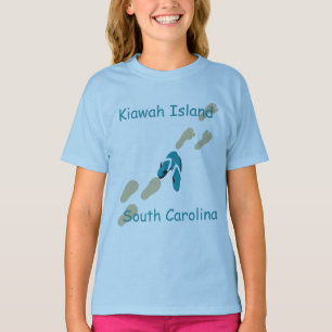 Kiawah Island, South Carolina Flip-Flops Girls' T-Shirt