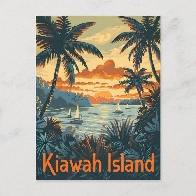 Kiawah Island Vintage Postcard (Front)