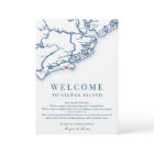Kiawah Island Wedding Welcome Itinerary Navy Blue