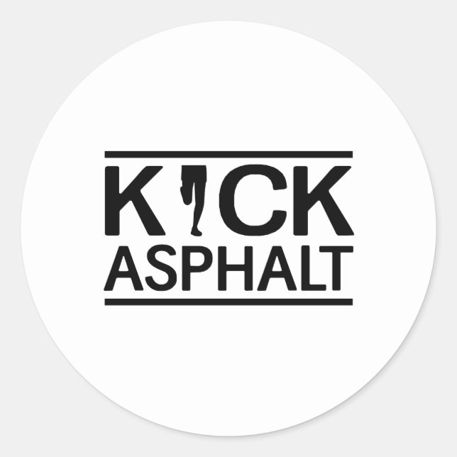 Kick Asphalt Classic Round Sticker (Front)