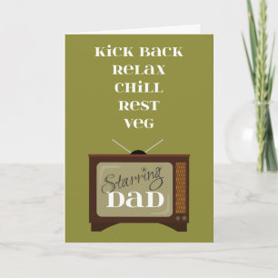 Kick Back Relax for Dad on Father's Day Retro TV Card