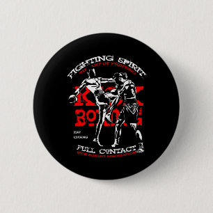 Kick Boxing Fighter Design For Mma Fans  6 Cm Round Badge