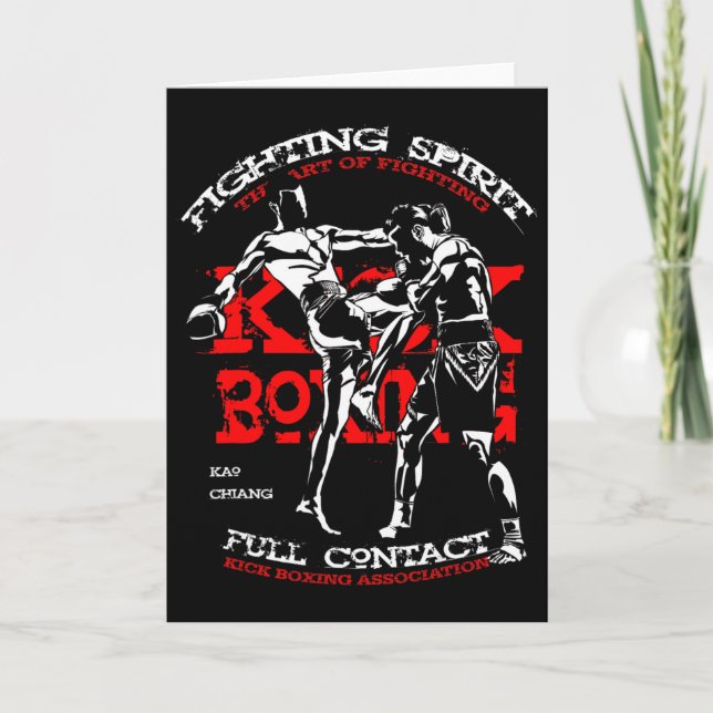 Kick Boxing Fighter Design For Mma Fans  Card (Front)