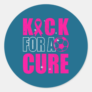 Kick Breast Cancer Awareness Pink Classic Round Sticker
