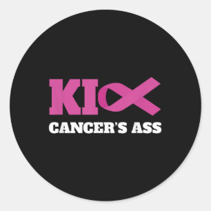 Kick Cancers Shirt Her Fight Is My Fight Gift Classic Round Sticker