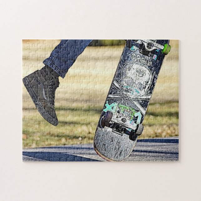 Kick Flip It Painterly Jigsaw Puzzle (Horizontal)