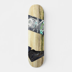 Kick Flip It Painterly Skateboard