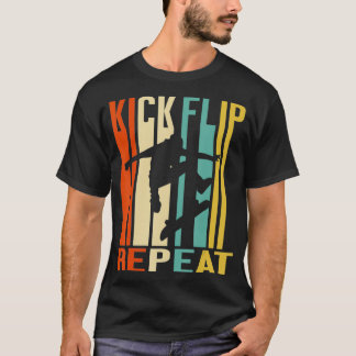 Kick Flip Repeat Vintage Skate T-Shirt