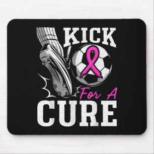 Kick For A Breast Cancer Awareness Nk Ribbon Socce Mouse Mat
