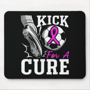 Kick For A Breast Cancer Awareness Nk Ribbon Socce Mouse Mat