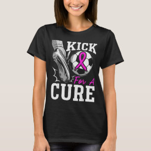 Kick For A Breast Cancer Awareness Nk Ribbon Socce T-Shirt
