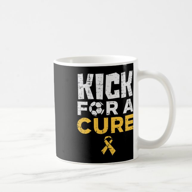Kick For A Cure Soccer Childhood Cancer Awareness  Coffee Mug (Right)