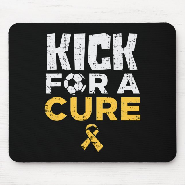 Kick For A Cure Soccer Childhood Cancer Awareness  Mouse Mat (Front)