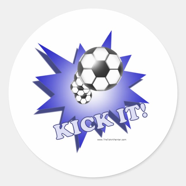 Kick It! Classic Round Sticker (Front)