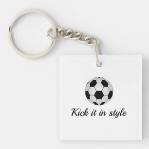 Kick it in Style Football Key Ring