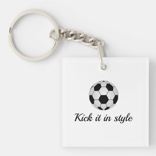 Kick it in Style Football Key Ring (Front)