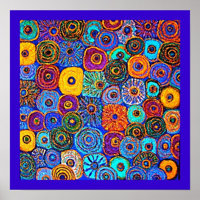 Kick It Up! Circles Flowers Posters (Front)