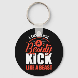 Kick Like A Beast, Kickboxing T Shirt, Kickboxer S Key Ring