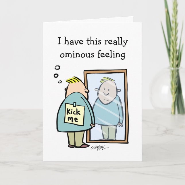 Kick me card (Front)