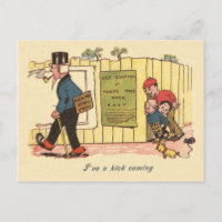 Kick Me Sign Prank Children Old Man